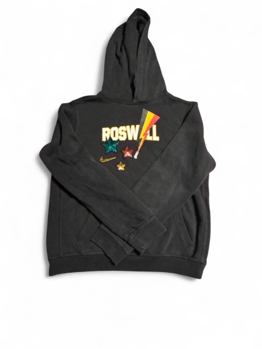 Nike Roswell Black Graphic Hooded Sweatshirt - Kids XL